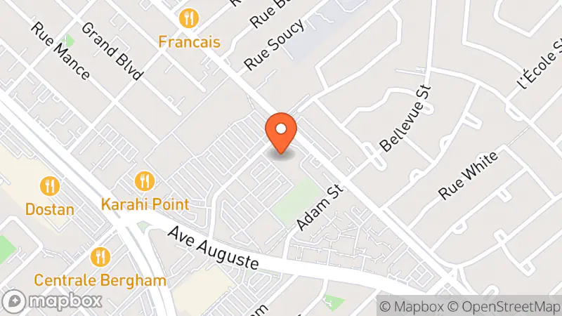 Map showing location of Le Centre de dons communautaire du Village des Valeurs