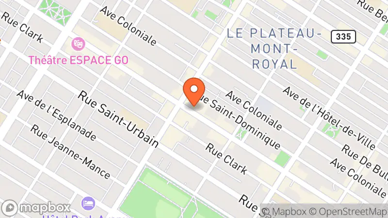 Map showing location of Le Magasin du Chaînon