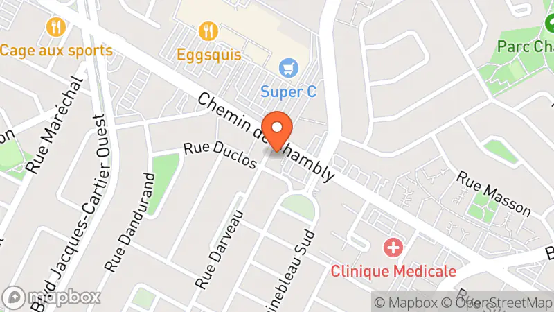 Map showing location of Les Trouvailles du Support