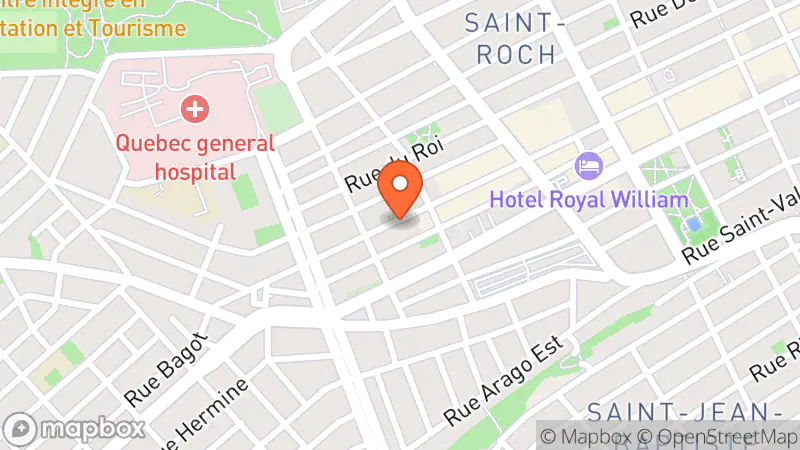 Map showing location of Librairie Historia Enr