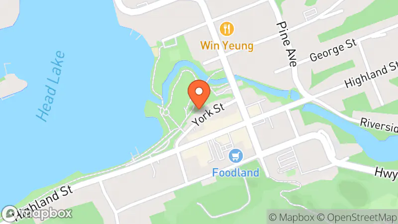 Map showing location of Lily Ann Thrift Store