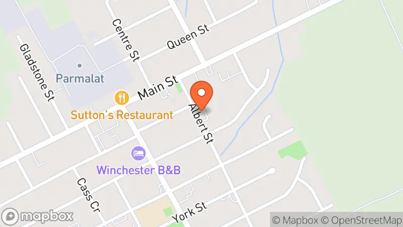 Map showing location of Lions Thrift Store