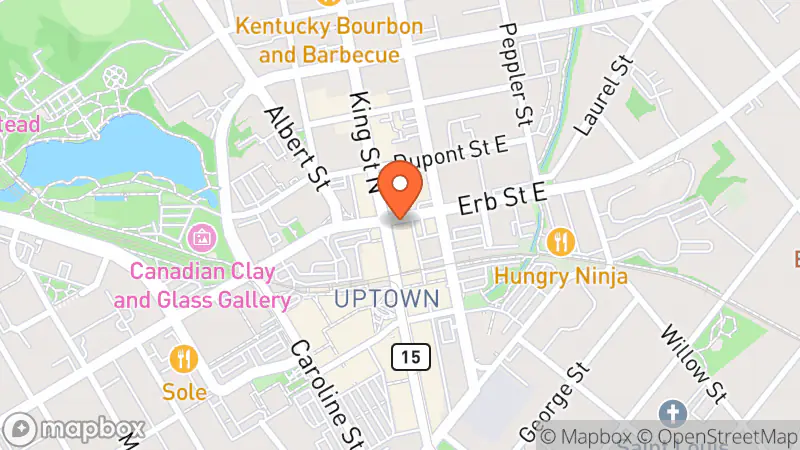 Map showing location of Luster & Oak