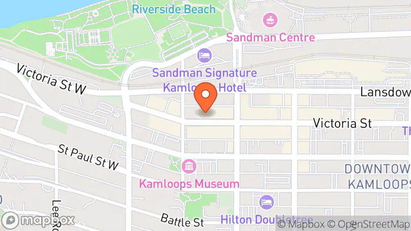 Map showing location of Lys's Thrift and Vintage