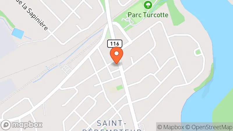 Map showing location of Magasin La Bonne Affaire, Service d'entraide de St-Rédempteur