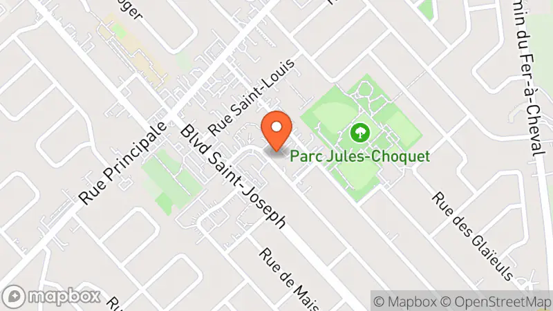 Map showing location of Maison de l'Entraide