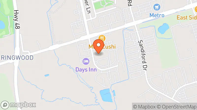 Map showing location of MCC Care & Share Thrift Shop