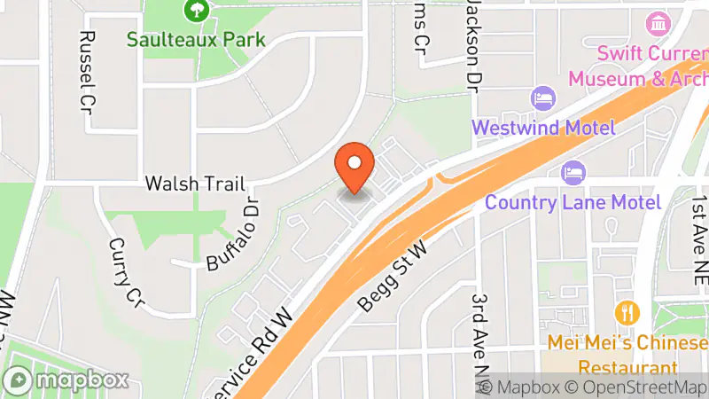 Map showing location of MCC Used Furniture