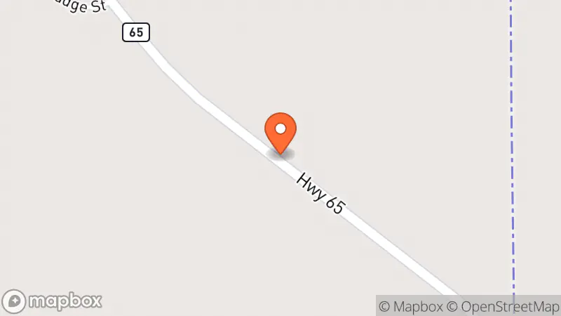 Map showing location of Mel's Feed and Consignment