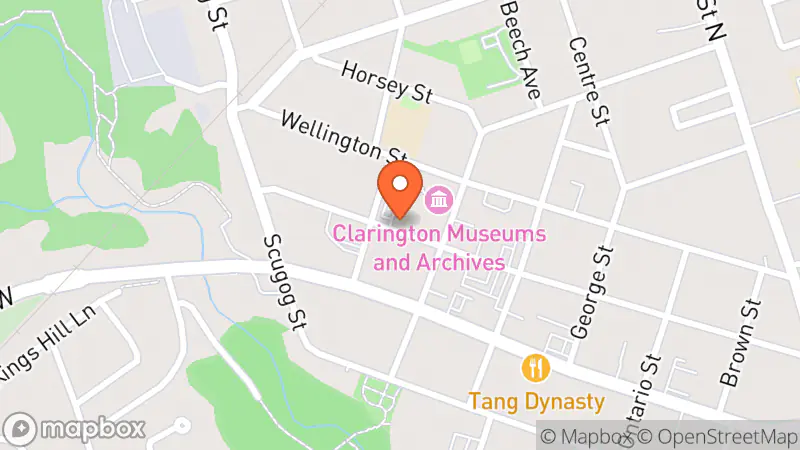 Map showing location of Mission Thrift Store • Bowmanville