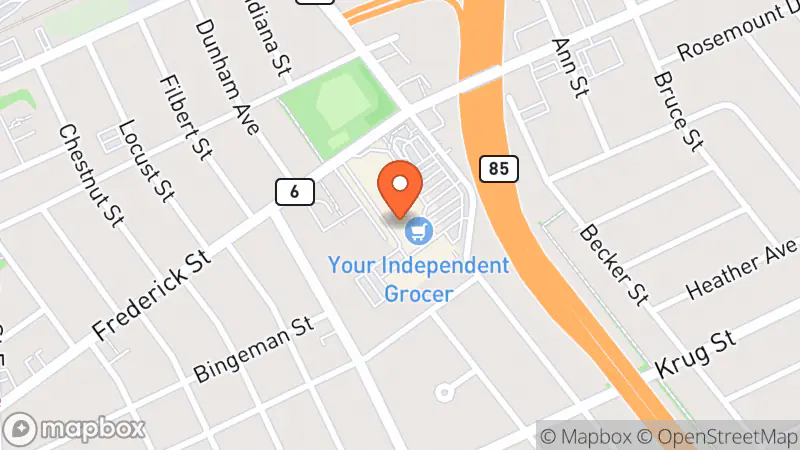 Map showing location of Mission Thrift Store, Furniture Div. • Kitchener