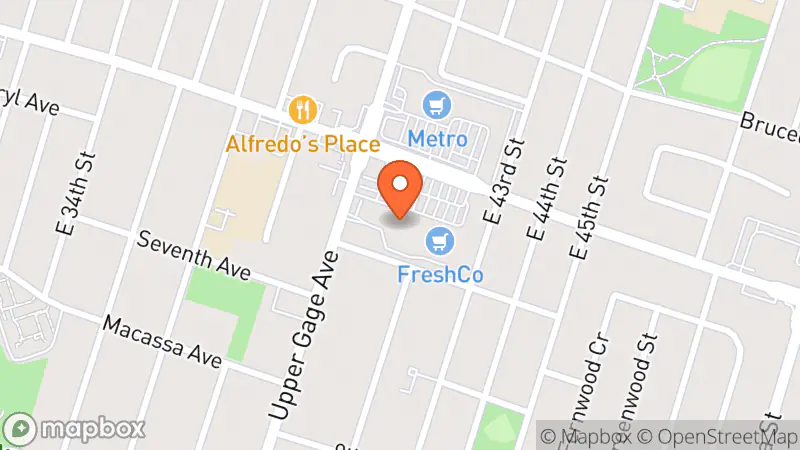 Map showing location of Mission Thrift Store • Hamilton