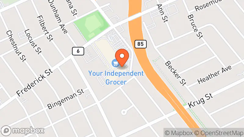 Map showing location of Mission Thrift Store • Kitchener