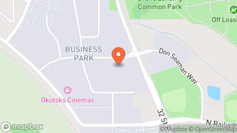 Map showing location of Mission Thrift Store Okotoks