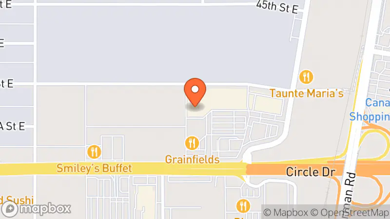 Map showing location of Mission Thrift Store