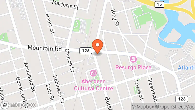 Map showing location of Monique's Sew Unique