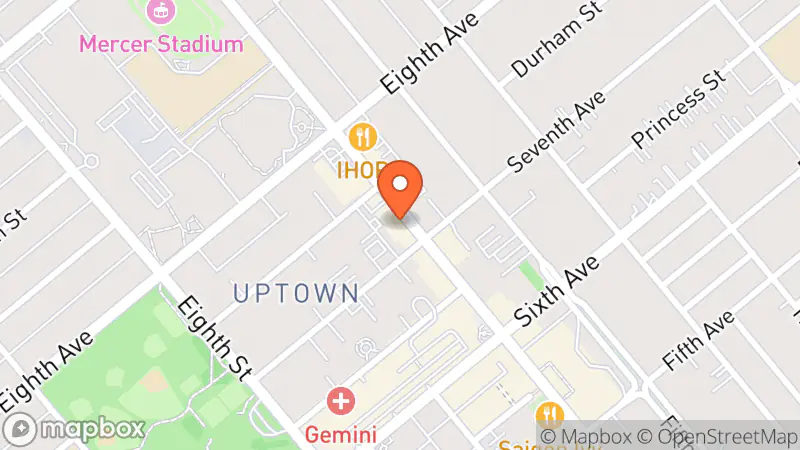 Map showing location of New West S.P.C.A Thrift Store