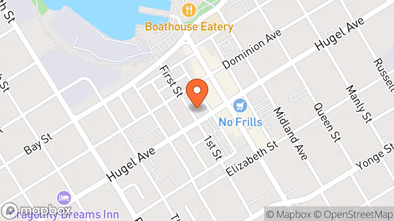 Map showing location of Olde Town Library Home Decor /Antiques / Vintage / Cafe