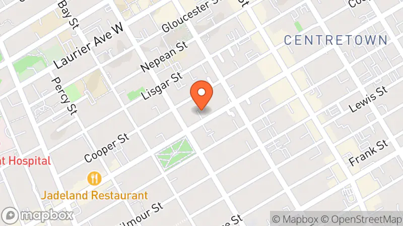 Map showing location of Past Lives Thrift