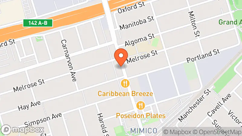 Map showing location of People's Thrift