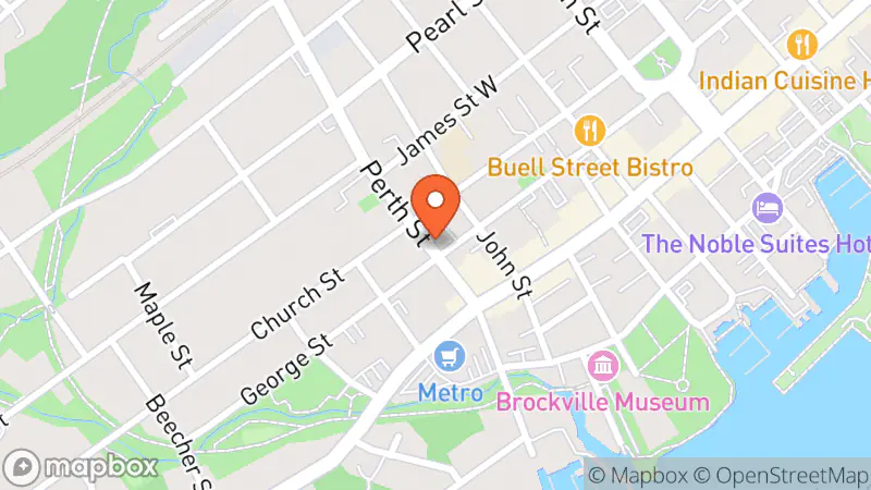 Map showing location of Perth Street Flea Market