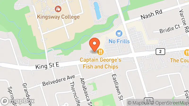 Map showing location of Plato's Closet - Oshawa, ON