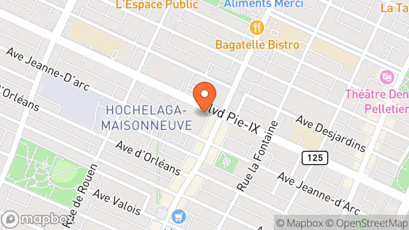 Map showing location of Renaissance Fripe Pie-IX