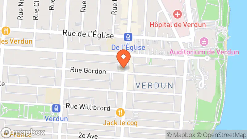 Map showing location of Renaissance Fripe Verdun