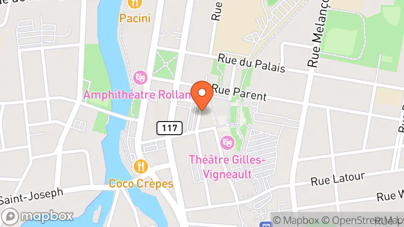 Map showing location of Ressourcerie Éclipse