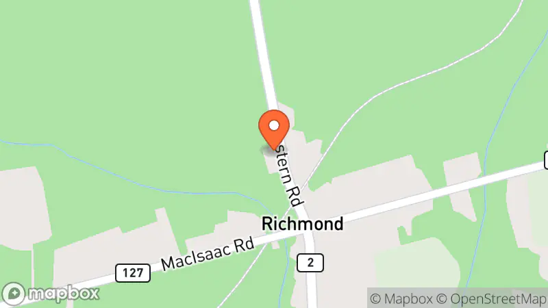 Map showing location of Richmond Green Thrift Stop