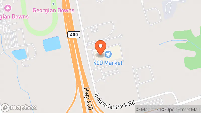 Map showing location of Roadshow's 400 Antiques Mall