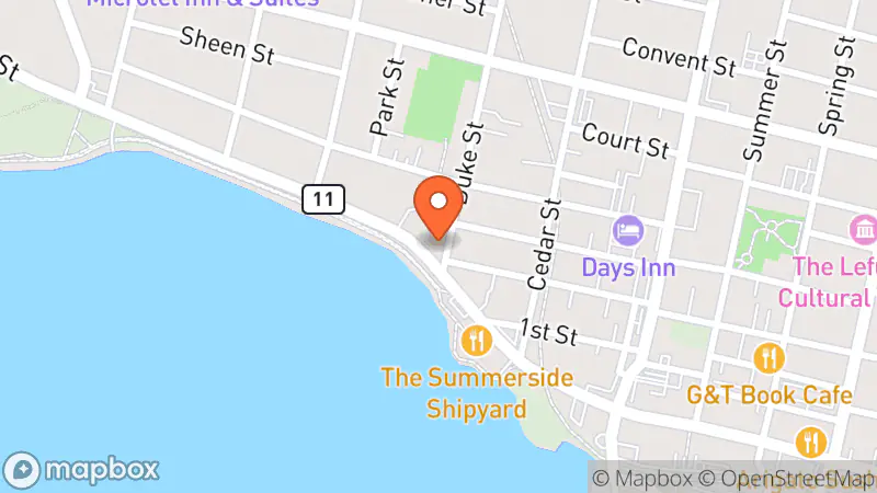 Map showing location of Rose Cottage Antiques and Gifts