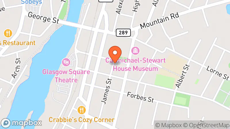 Map showing location of Salvation Army