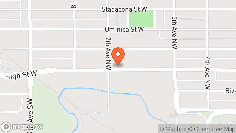 Map showing location of Salvation Army Donation & Sorting Centre