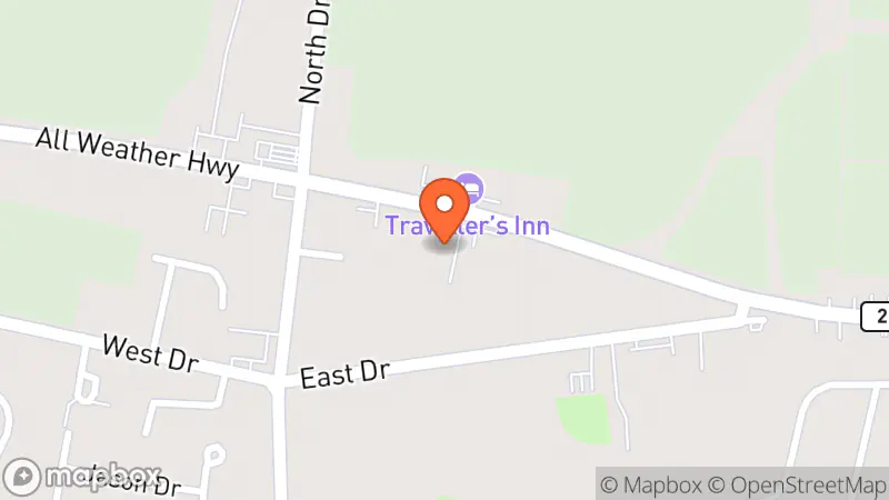 Map showing location of Salvation Army Thrift Store