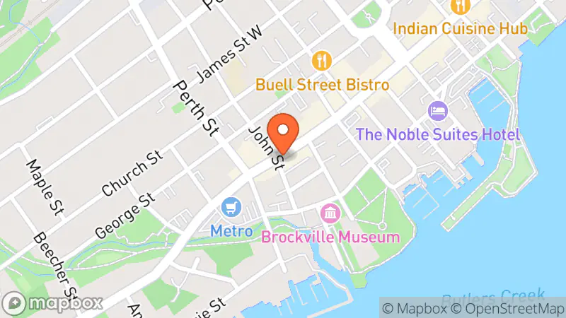 Map showing location of Salvation Army Thrift Store