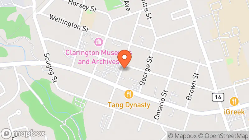 Map showing location of Salvation Army Thrift Store