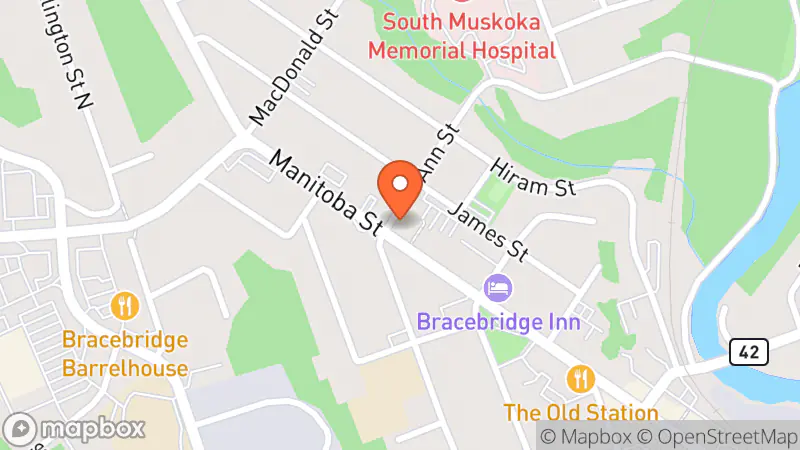 Map showing location of Salvation Army Thrift Store