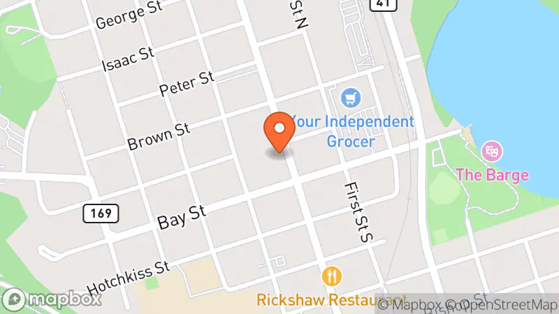 Map showing location of Salvation Army Thrift Store