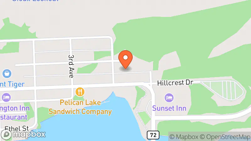 Map showing location of Salvation Army Thrift Store