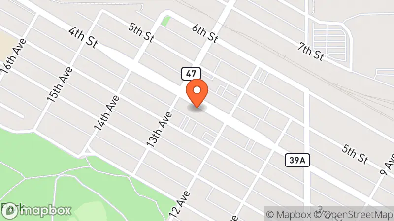 Map showing location of Second Chance Thrift Store