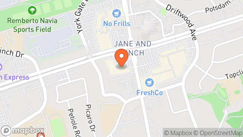 Map showing location of Shmata Thrift Store