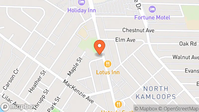 Map showing location of Station 10 Thrift Store