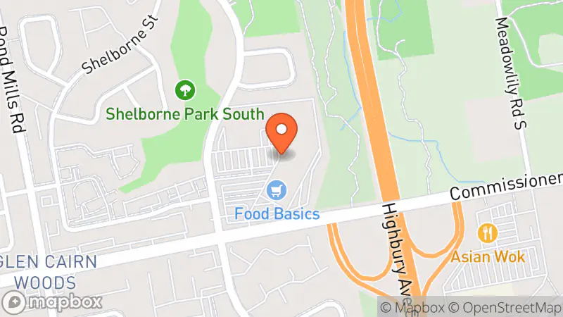 Map showing location of Teen Challenge Canada —Thrift Store