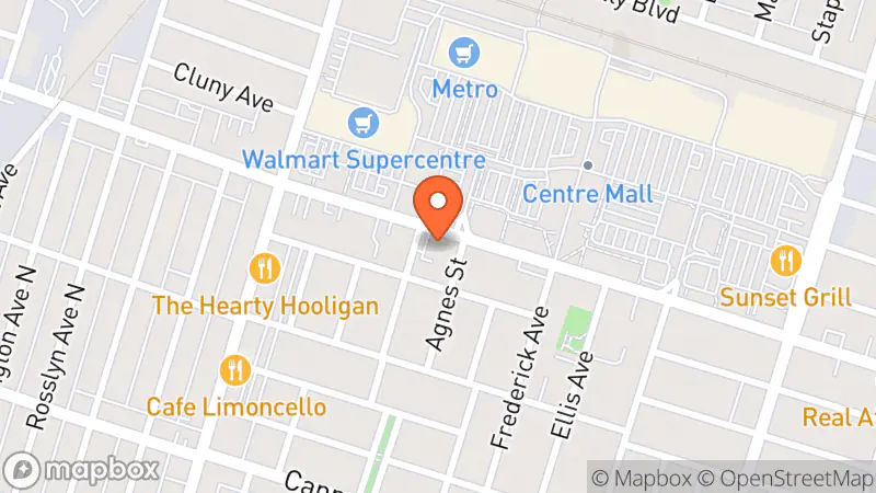 Map showing location of The Giving Closet Thrift Shop