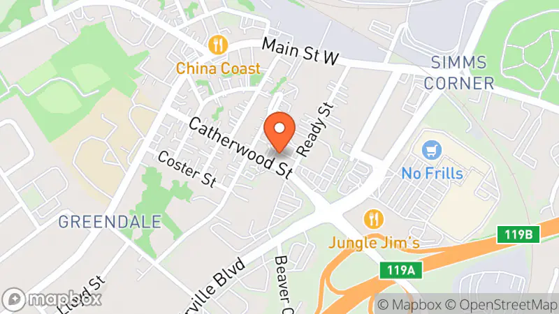 Map showing location of The Hospice Shoppe