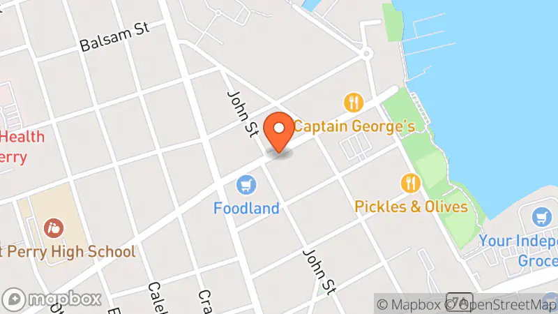Map showing location of The Kids Cupboard