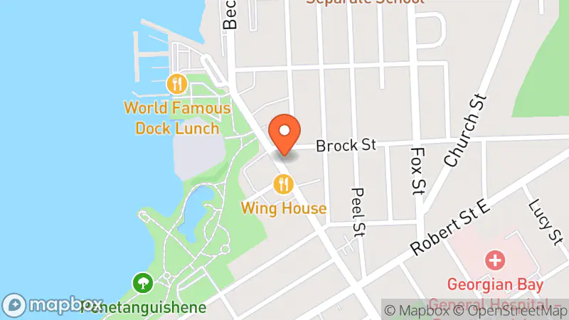 Map showing location of The Reading Room Bookstore