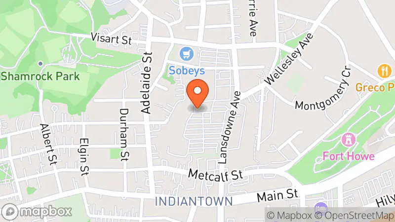 Map showing location of The Salvation Army Thrift Store