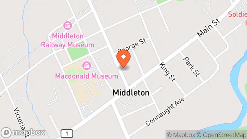 Map showing location of The Salvation Army Thrift Store Middleton